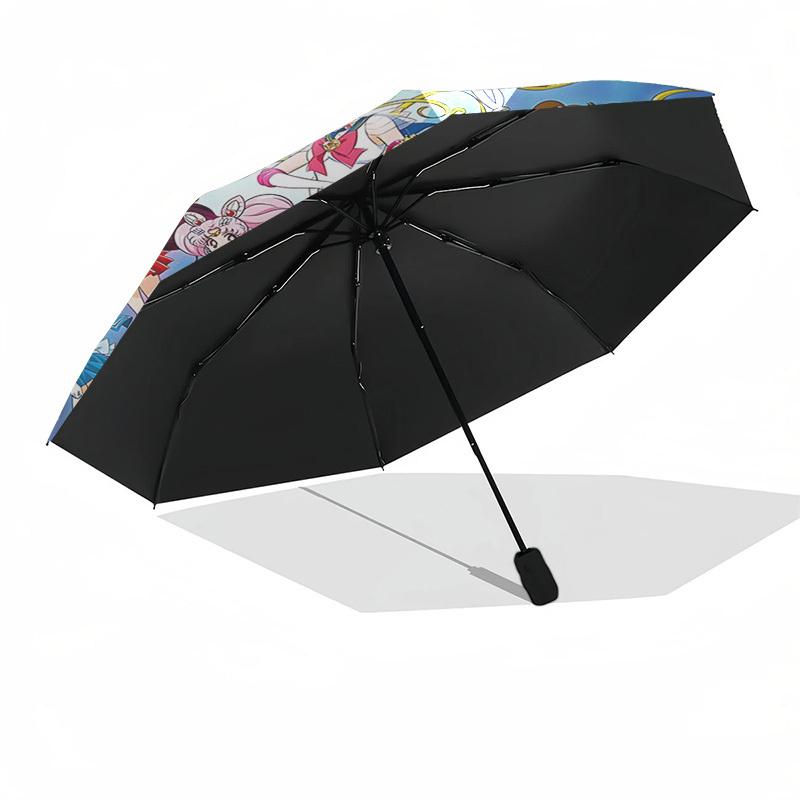 1pc Sailor Moon Inspired Umbrella Automatic Opening & Closing, Foldable Design, Ideal for Fans, Travelers, Everyday Use, Perfect Gift!M042