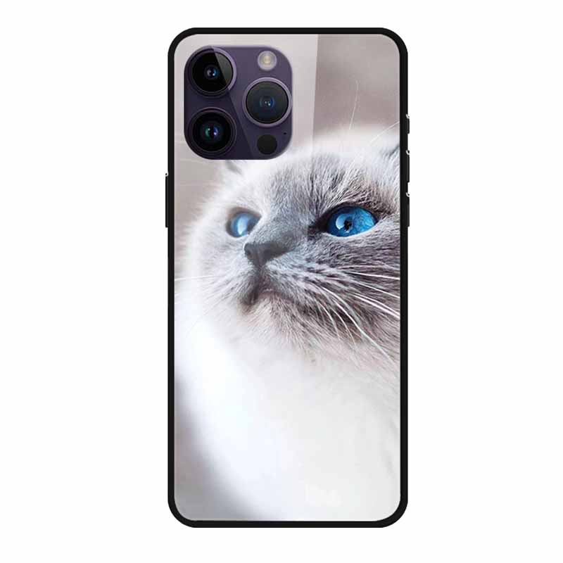 Tempered Glass Case For iphone 15 Pro Max Case Soft TPU Bumper Hard Glass Back Cover For iphone 16 Pro Max Phone Case 16Pro Max