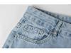 High-Waist Straight-Leg Blue Denim Jeans for Women