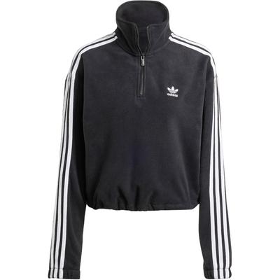 Oryginalna bluza polarowa Adicolor z zamkiem do połowy Czarna Damska IY7266