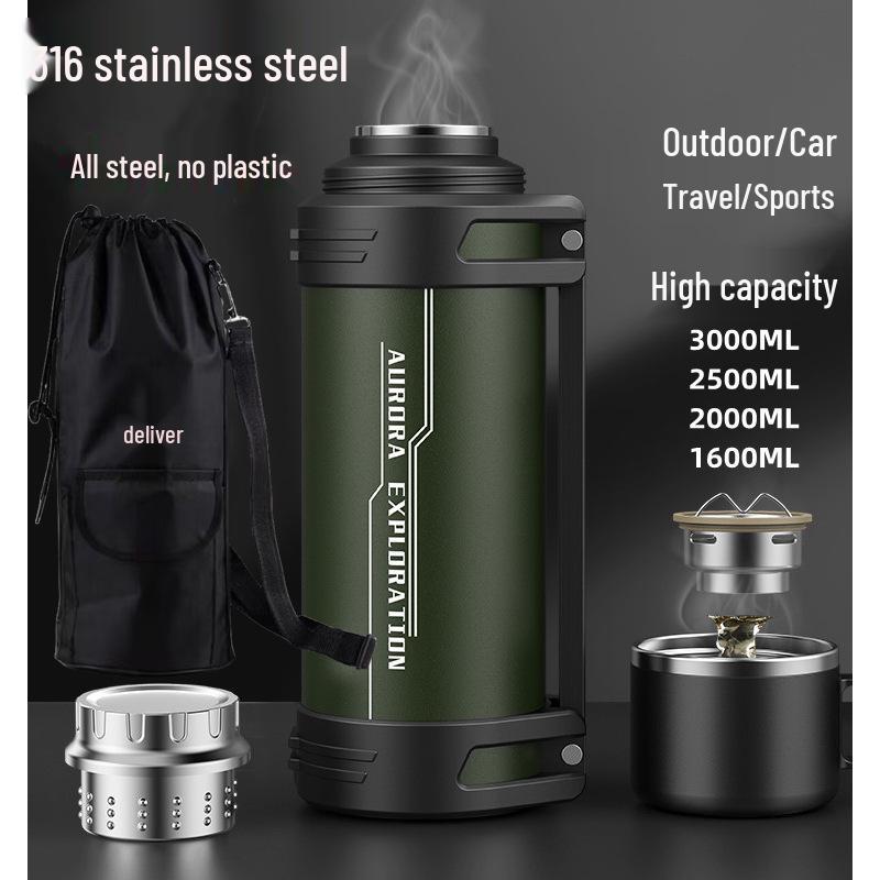 2026 Large Capacity 316 Stainless Steel Insulated Water Bottle - Outdoor Travel Kettle, Year of the Horse Edition