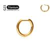 G23 Titanium Piercing 16G/18G 8/10/12mm Nose Ring D Shape Segment Ring Clicke Cartilage Tragus Helix Lip Piercing Body Jewelry