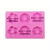 1Pc DIY Baking Supplies 6 Flower Shaped Donut Silicone Chocolate Mold Round Bread