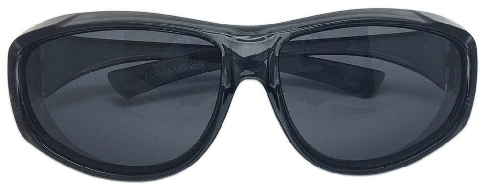 Trick Face Trick Glasses that can be worn over regular Polarized UV Clear gray polarized [Face glasses] Over-sunglasses glasses. lenses, protection.