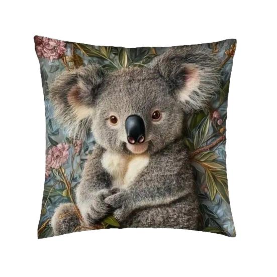 

45x45СМ Плюшевая наволочка на подушку-игрушку Коала, имитация животного, наволочка для подушки, декоративная квадратная наволочка для дивана, кровати, гостиной, спальни Koala