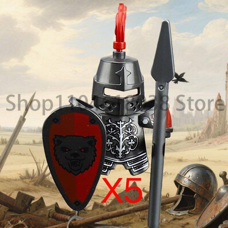 Medieval Military Figures Octopus Sea Demon Knights Building Blocks Weapons Accessories Sword Temple Spear Shield MOC MINiBricks