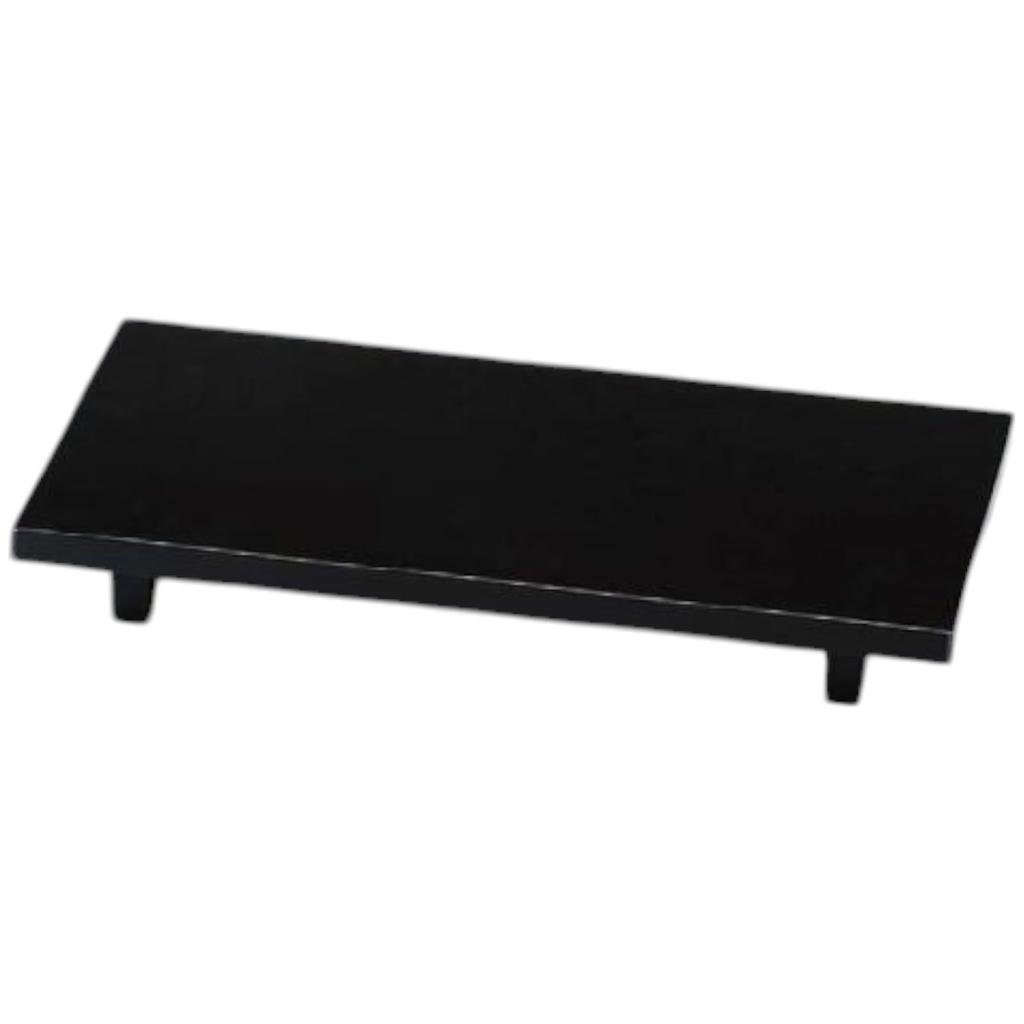 Premium Nigiri Sushi with Black Made in Japan J-Kitchens Plate, Single-Serve, Stand, (Black Back), Shatter-Resistant,