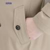 ROMON Men's Mid-Length Lapel Trench Coat