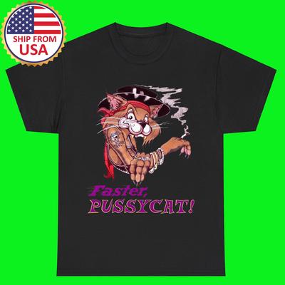 Faster Pussycat Schwarzes T-Shirt Top Unisex