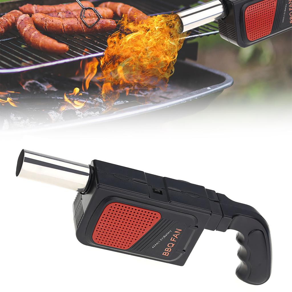 Handlicher elektrischer Grillventilator Luftgebläse Tragbar für Outdoor-Camping Barbecue Picknick BBQ Kochwerkzeug Bäckerei Grillzubehör