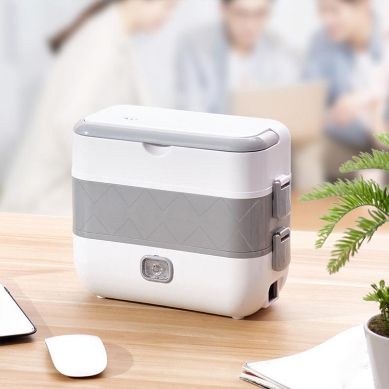 Electric Lunch Box Double Layer Insulated Food Heater for Dormitory Kitchen Office Travel Food Storage Container