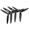 4PCS Tri Blade Propellers Polycarbonate 7040 FPV Propeller with 3 Blades for 7 Inch 8 Inch FPV RC Drone Black