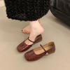 High temperament Mary Jane shoes women's new square head versatile fashion single shoes gentle with skirt princess shoes