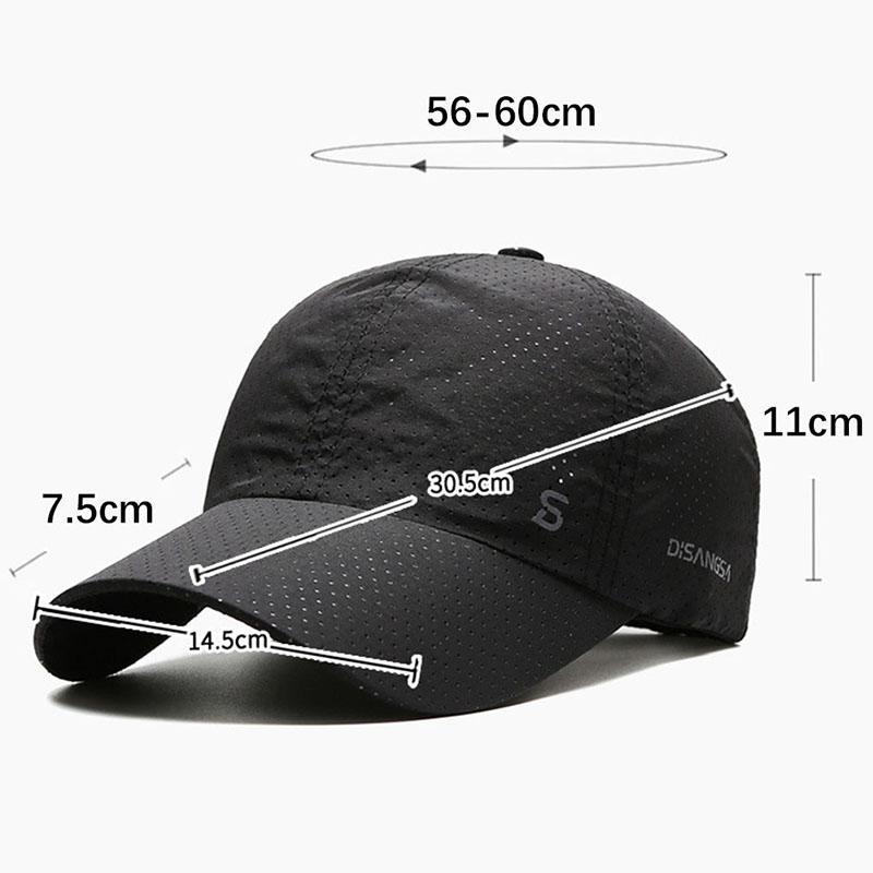 Cappellino da Baseball a Rete Traspirante ad Asciugatura Rapida per Uomo Donna, Visiera Parasole Estiva Originale Regolabile, Cappello da Pesca