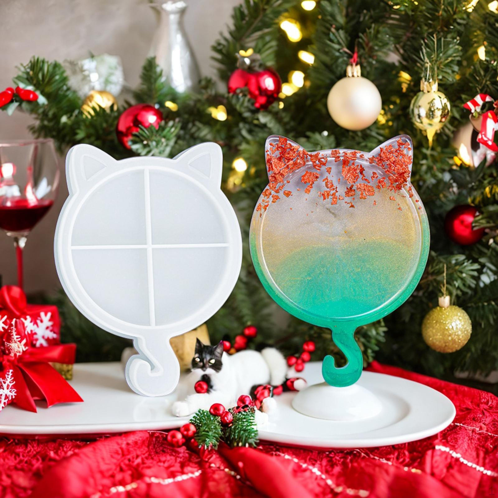 

Resin Tray Model Candle Holder Model, Home Decor, Jewelry Storage Plate, DIY Accessories for Cat