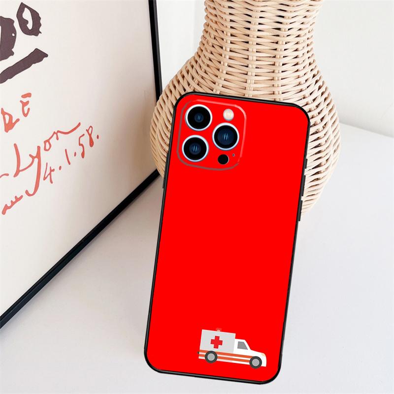 

EMT EMS Ambulance Phone Case For iPhone 17 Pro Max 14 13 12 11 15 16 Pro Max mini 15 16 Plus 16e Back Cover iPhone 17 Air