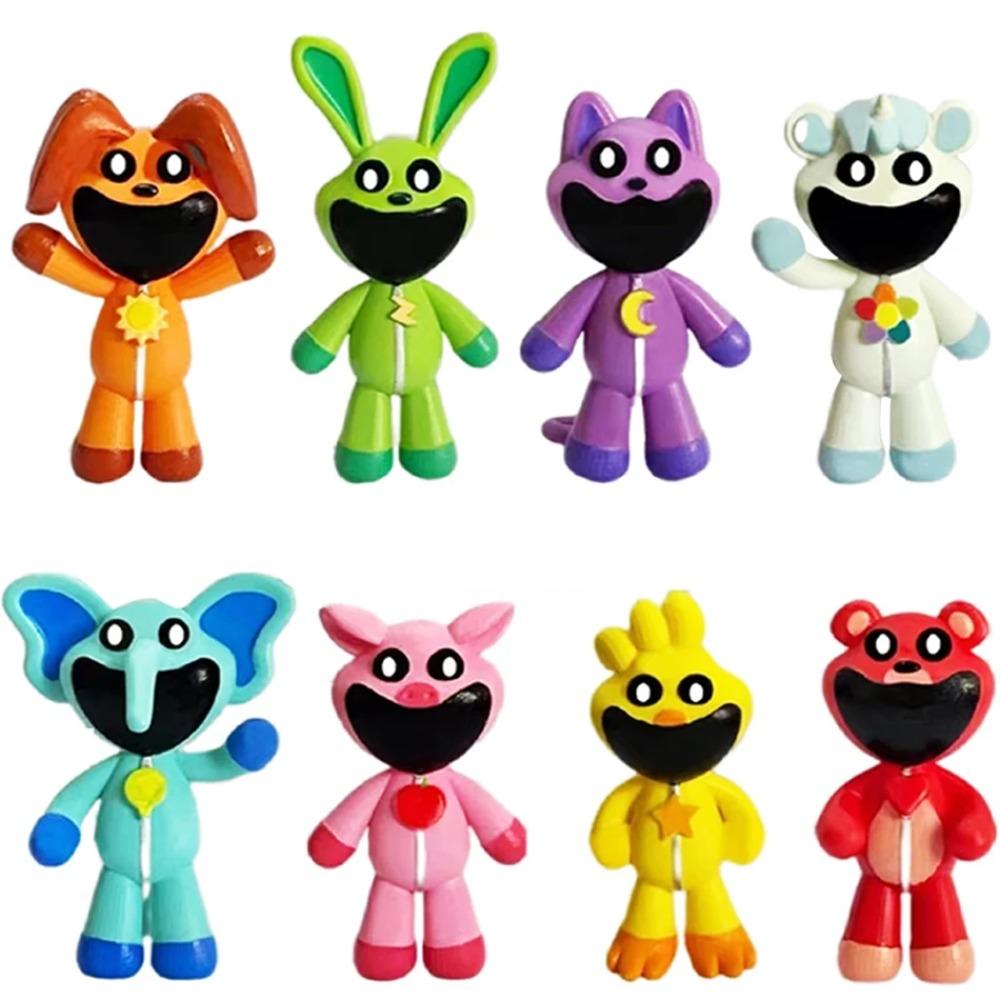 Set de 8 figurine Zâmbitoare Creaturi Anime Kawaii Păpușă Catnap Jucărie Model PVC Catnat Decorare Desktop Cadouri de Ziua de Naștere pentru copii