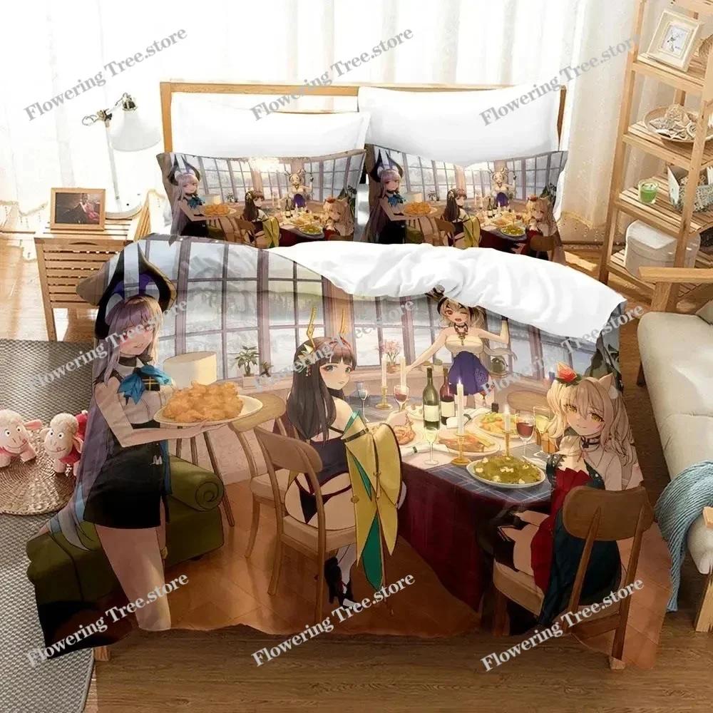 Anime Echocalypse Bedding Set Duvet Cover Bed Set Quilt Cover Pillowcase Comforter king Queen Size Boys Adult Bedding Set