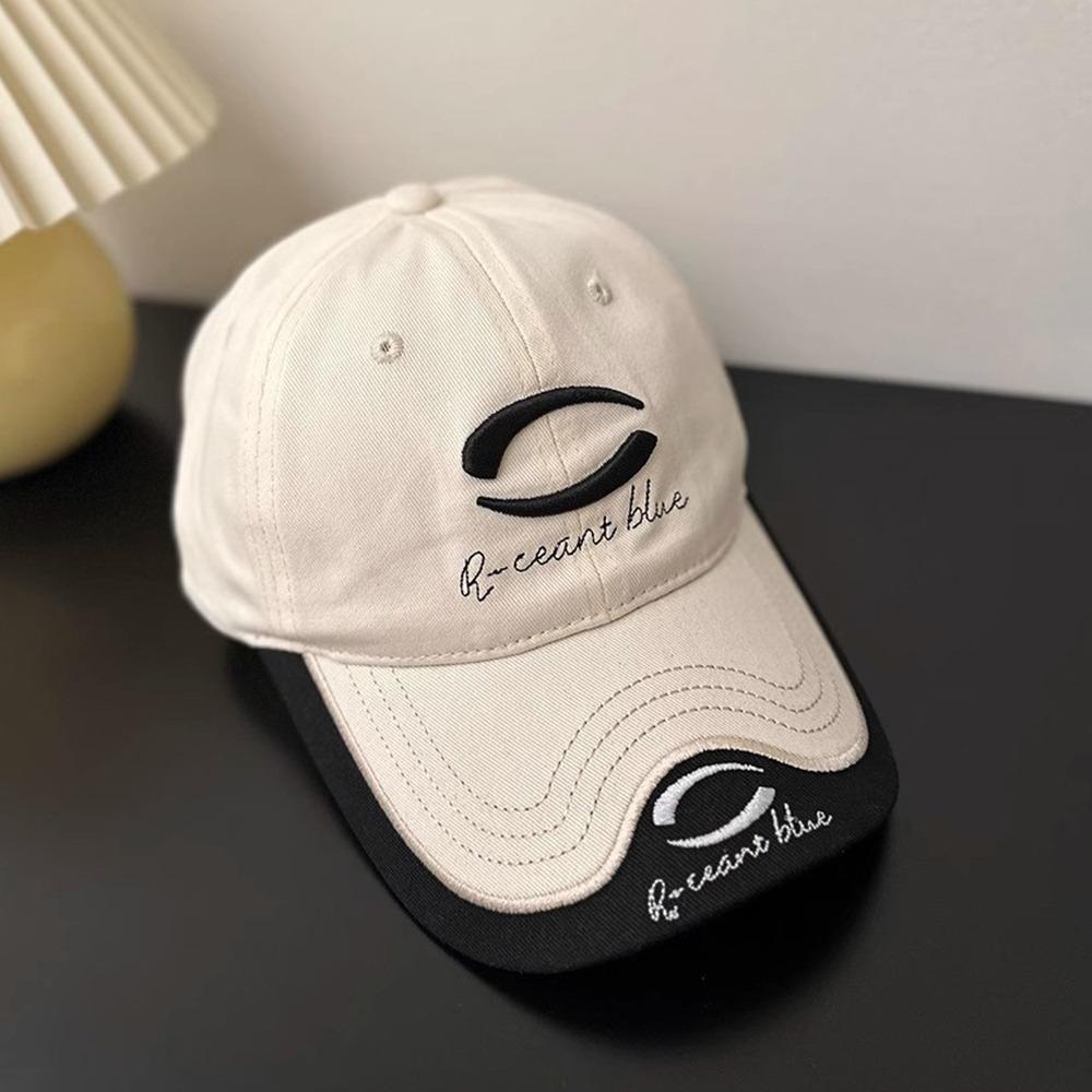 Y2K Letter Peaked Cap Embroidery Visors Snapback Cap Retro Vintage Baseball Cap  Streetwear