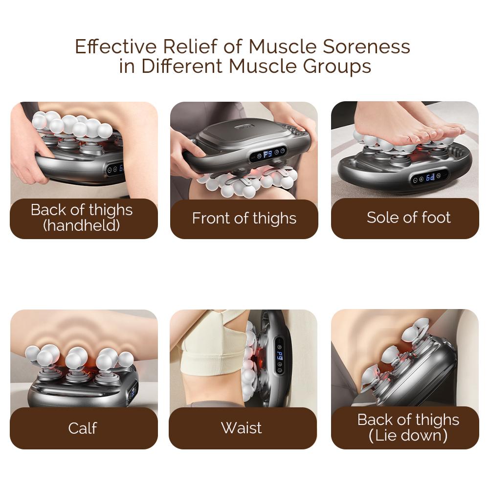 22-Head Fascia Gun High Frequency Vibration Body Massage Gun Back Massager Waist Massager Neck Shoulder Thigh Fascia Masajeador