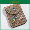 Bohemian Style Pu Pearl Flower Small Crossbody Bag With Magnetic Snap For Casual Wear