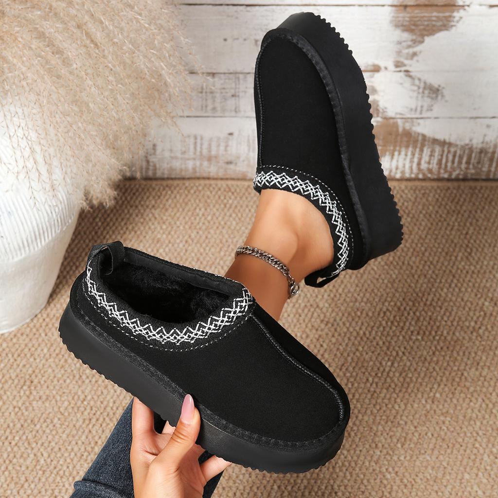 Schneestiefel Damen Fell integriert 2025 Winter neu vielseitig dicksohlig erhöhend thermisch kurze Stiefel Samt Baumwollschuhe vielseitig