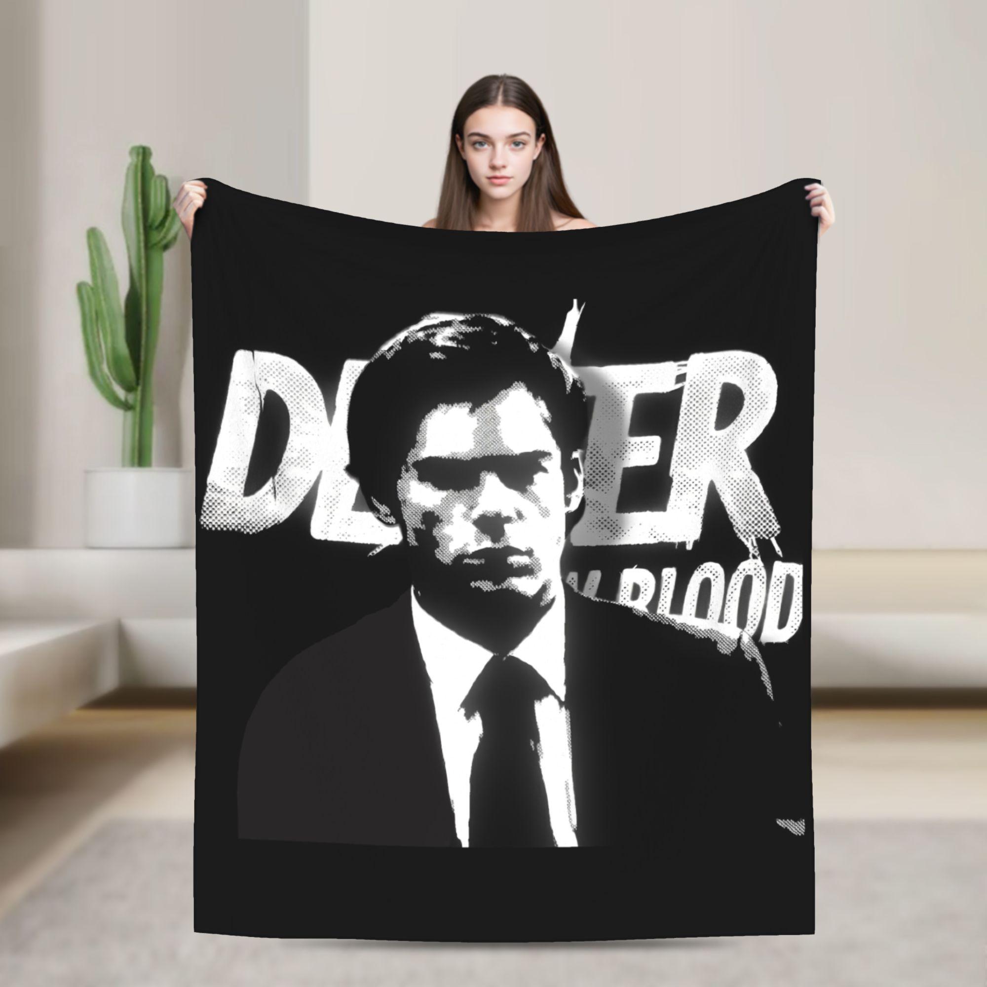 Dexter Morgan flipping off Blankets Coral Fleece Plush Decoration  Portable Soft Throw Blankets for Sofa Car Plush Thin Quilt 100x150cm