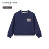 Teenie Weenie Kids Stylish Embroidered Layered Look Sweatshirt