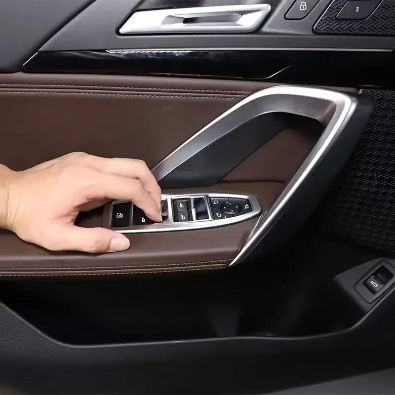 For BMW X1 IX1 U10 U11 -2026 ABS Carbon Fiber Car Window Lift Swtich Button Cover Trim Interior Accessories