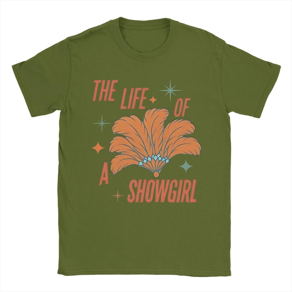 The Life Of A Showgirl Orange Fan Tshirt For Men Women Cotton Tops Shirts Funny Round Neck Short Sleeve
