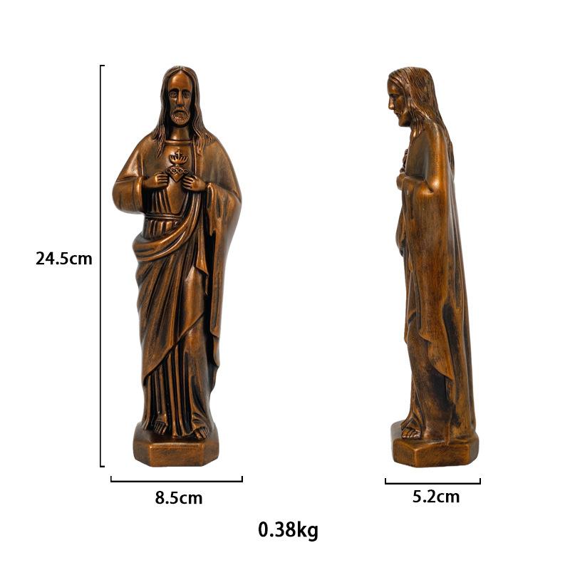 Pryskyřičné řemesla Figurína v životní velikosti Svatý Otec Katolická socha Socha Krista Dekorativní figurky Dekorace domova