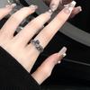 XIYANIKE Vintage Blue Crystal Fox Animal Adjustable Rings For Men Women Punk Fashion New Year Jewelry Gift Party Anillos Mujer