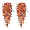 1/2/3/4Pcs Fall Hanging Artificial Violet Flower UV Resistant Realistic Fake Flower Wedding Party Indoor Outdoor Garden Wall Hanging Faux Flower