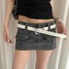 Skirt Styling Punk Dress Belt PU Rivet Belt Fashion Vintage Women's Belt  Jeans Accessories