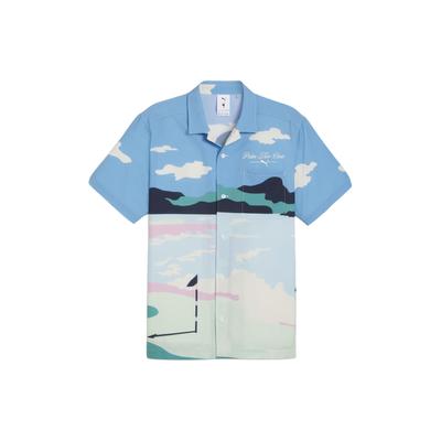 X A Equipe da Palmeira Ptc Camisa Pulôver de Manga Curta com Estampa Colorida Camisas Masculinas Azul Imperial 623961-01