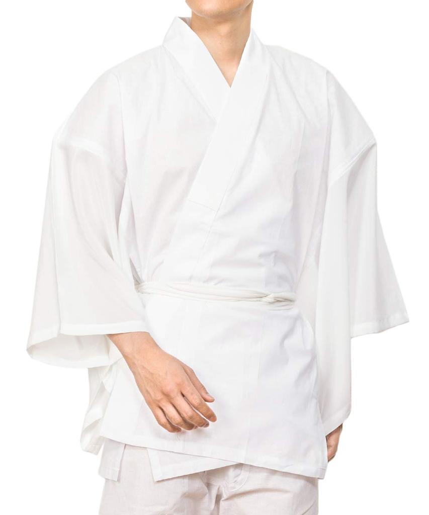 for [KYOETSU] Half-undershirt, washable, half-collared men, men's (L, white)