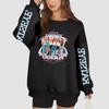 Women's Fashion Long Sleeve Print Round Neck Loose Pullover Sweater Top
