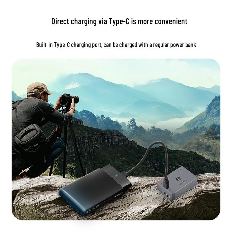 FB LP-E17 Type-C Direct Charge Camera Battery for Canon CN plug (adapter included)
