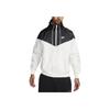 Veste décontractée à capuche Windrunner Sportswear Patch Logo Brodé Patchwork Homme Vêtements d'extérieur Blanc DA0001-134