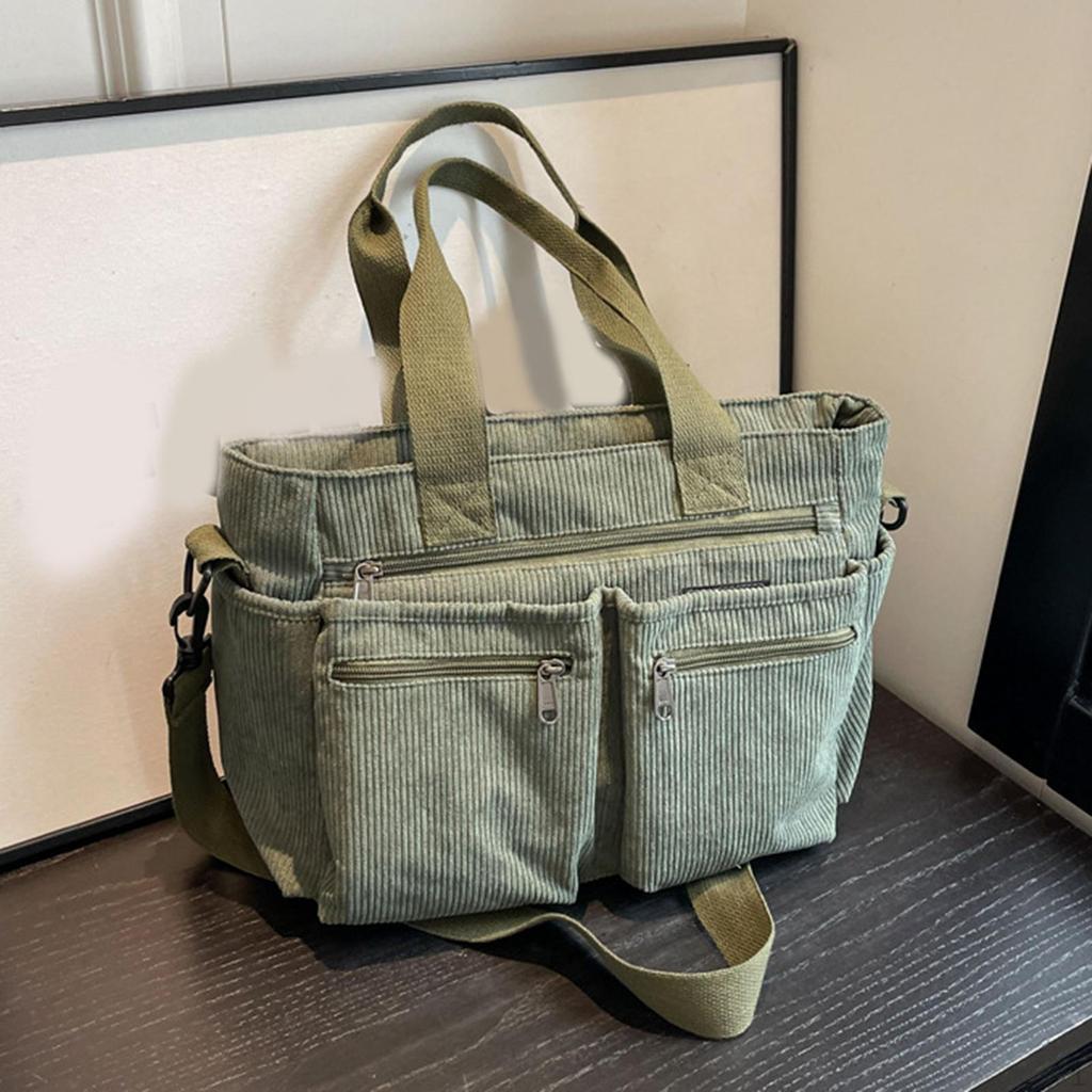 Womens Corduroy Crossbody Bag Top Handle Shoulder for Dating Shopping Office