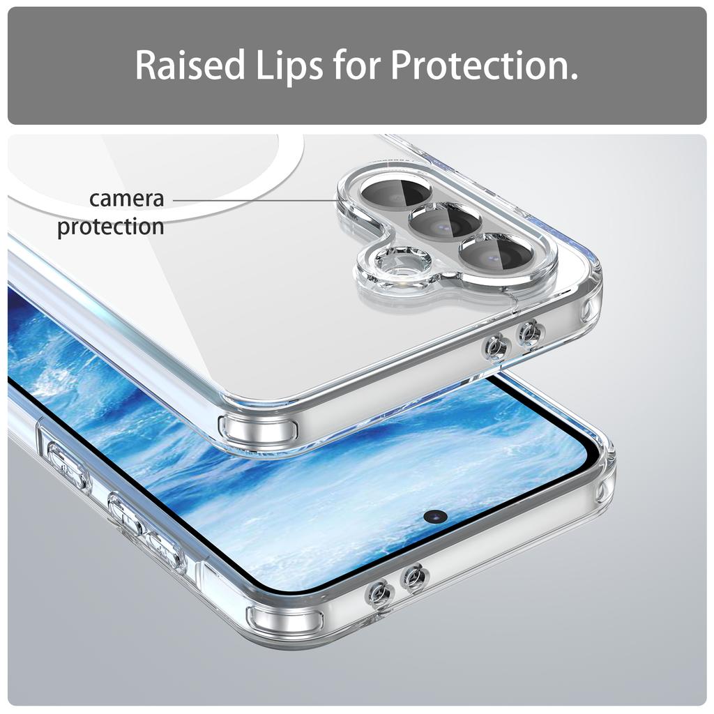 For Samsung Galaxy A36 5G Phone Case, Magnetic Shockproof Transparent Cover for Samsung Galaxy A36 5G