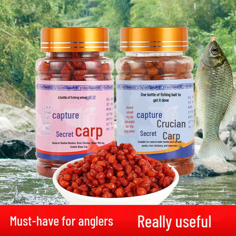 Wild Fishing Bait for Crucian Carp, Grass Carp, Bream, and Mandarin Fish - Wheat and Wine Rice Granule Groundbait