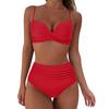 Women's Thickened Swimsuit Split High Waist Belly Cover Sexy Bikini Sexy