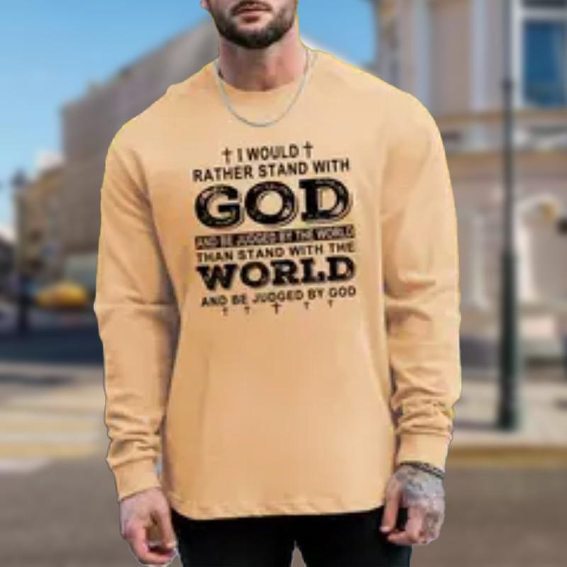 

Футболки с принтом Capital English Splicing для мужчин, футболки с длинным рукавом, повседневные свитера с круглым вырезом, мужская одежда больших размеров 8XL коричневый