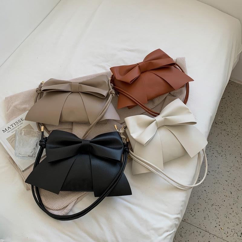 IELGY Fresh and Cute Bowknot Solid Color Casual Shoulder Bag