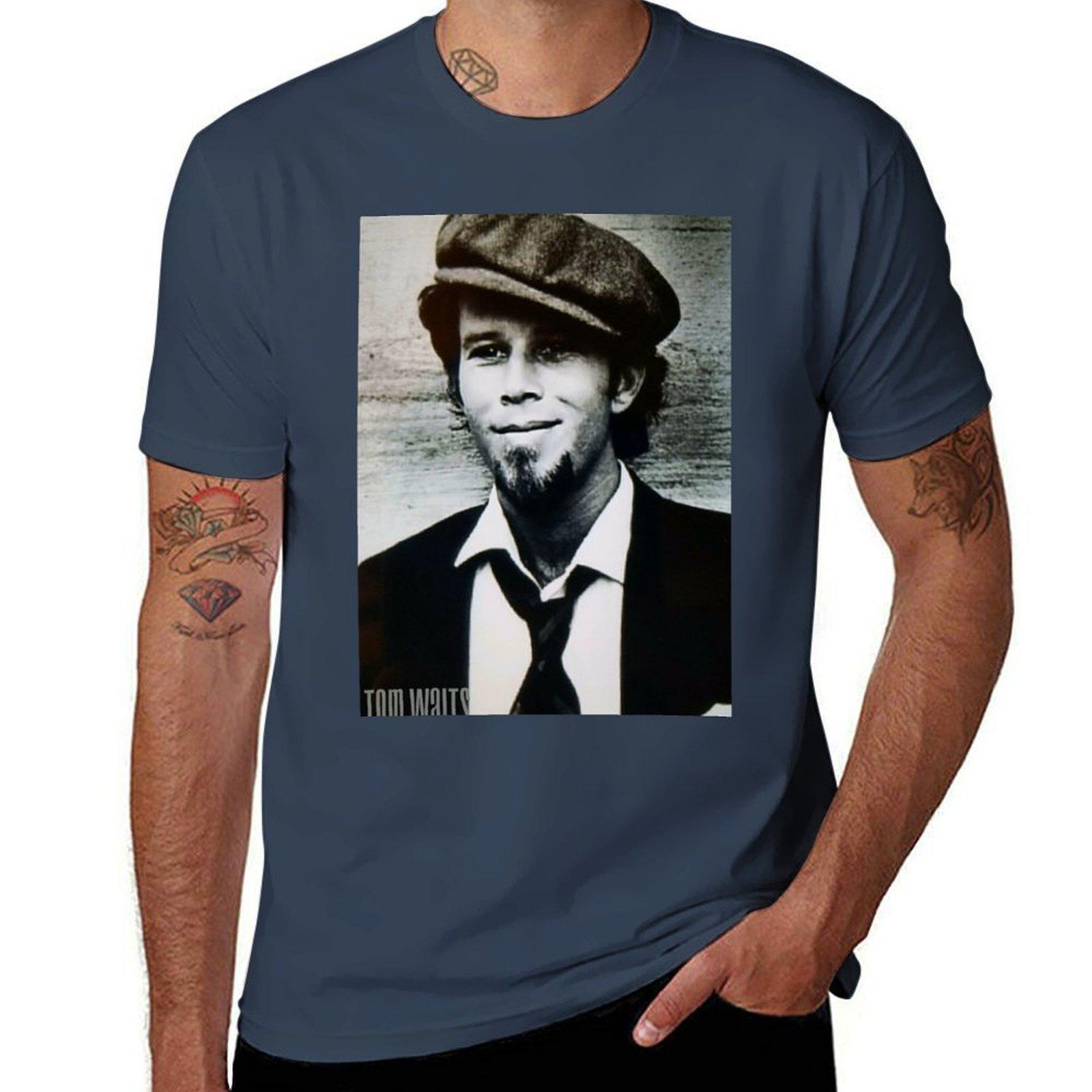 Tom Waits Tshirt Heavy Duty Casual Work Tee S