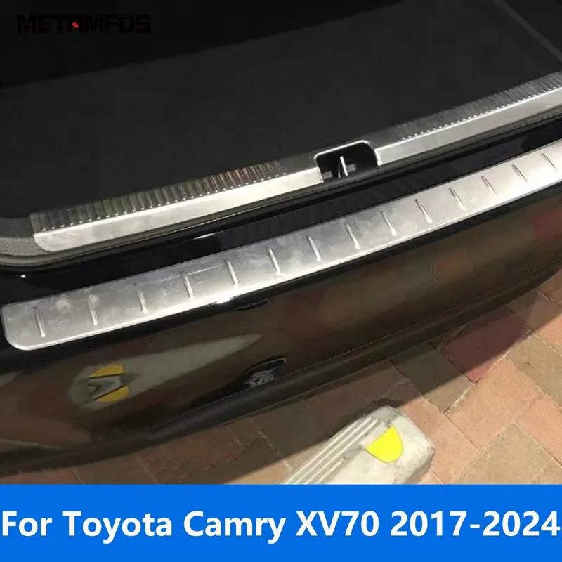 Accessories For Toyota Camry XV70 2017-   2024 Rear Trunk Bumper Foot Plate Tailgate Door Sill Scuff Guard Plate