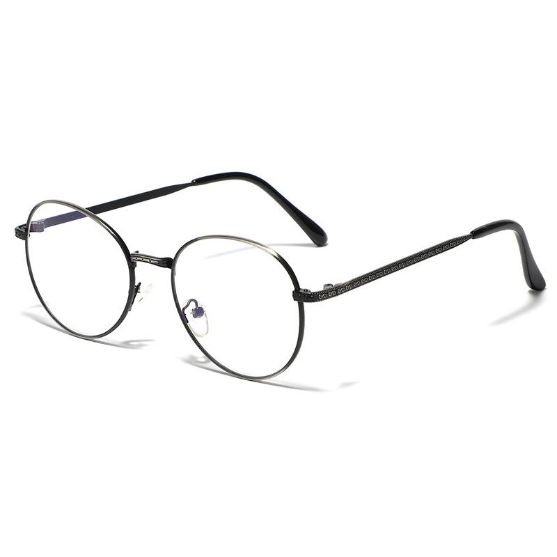 Metal Thin Frame Glasses For Women, Bronze Retro Literary Flat Glasses For Men