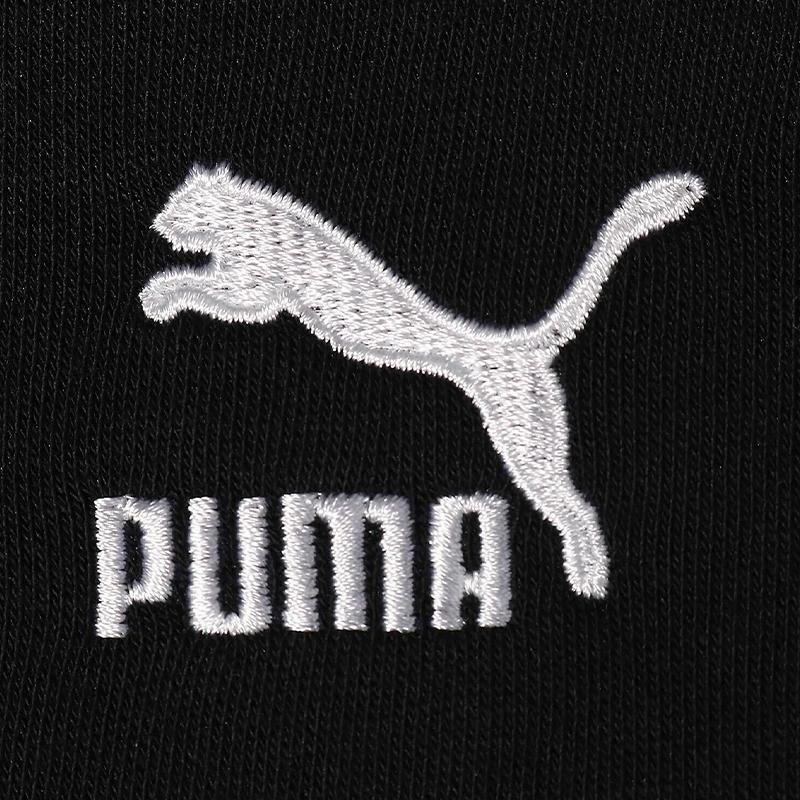 Puma Classics T7 Crew Regular Fit Logo Print Sweatshirt Women tops Black 599226-01