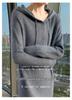 Versatile Hooded Knitted Dress - Autumn/Winter 2025: Slimming, Loose, Long Dress Shirt.